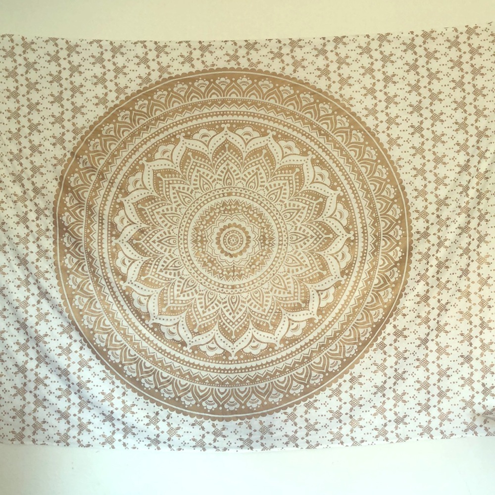 White and gold Tapestry